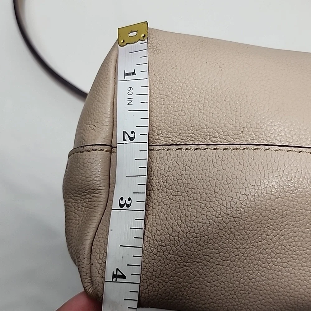 Kate Spade‎ Bailey Textured Leather Shoulder Bag Purse Handbag Beige